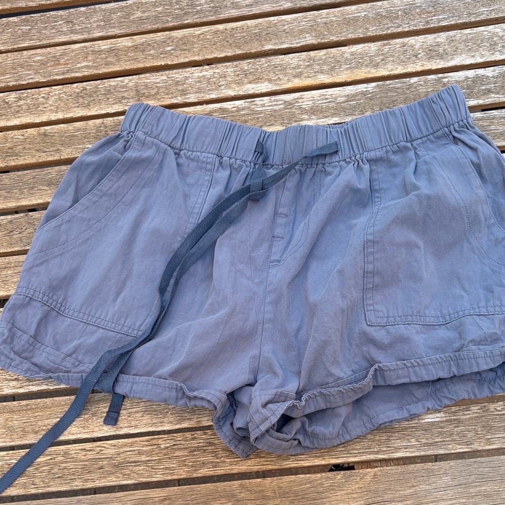 Casual Blue Women's Shorts